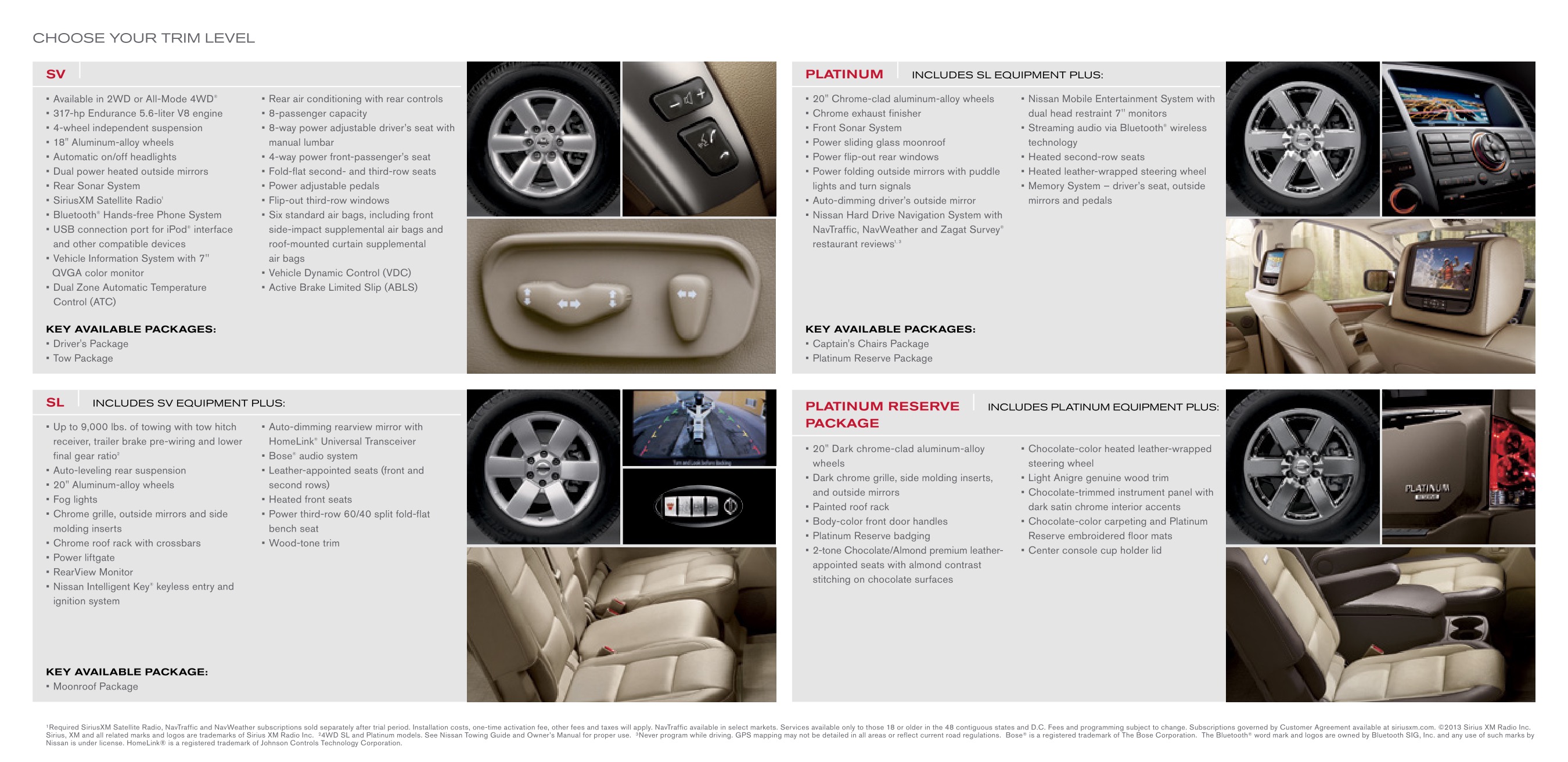 2014 Nissan Armada Brochure Page 2